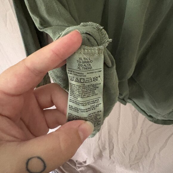 Old Navy Womens Green Everywear Long Sleeve Top Size XL Tall Athlesiure Casual - Picture 5 of 9